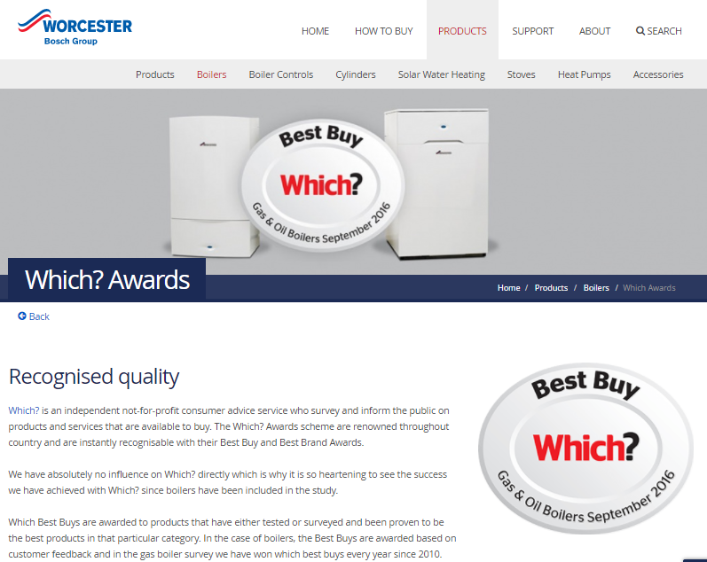 Do you know…? We fit Which? Best Buy boilers